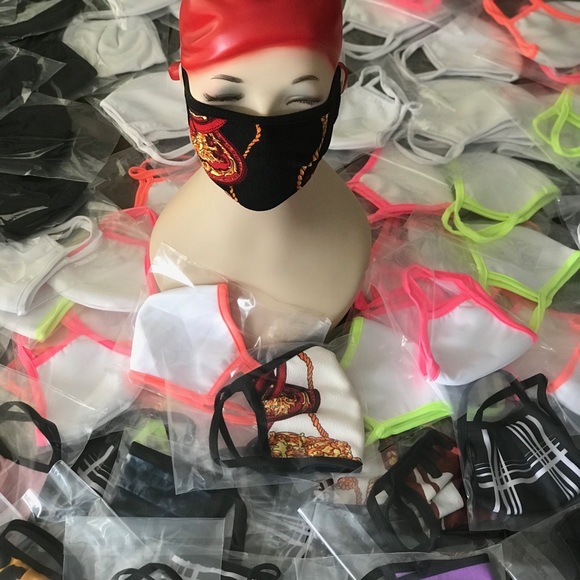 IN STOCK Black Adult Cotton Washable Face Mask - Picture 4 of 4